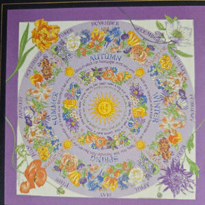 Brooks Brothers Scarf Collection Four Seasons of Flowers NiB Silk scarf 35"x35"